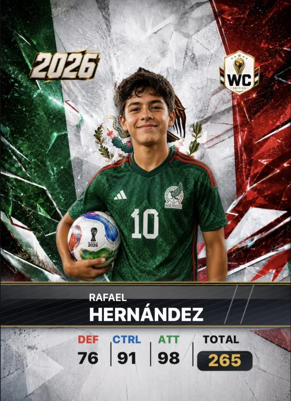 World Cup card design for Rafael