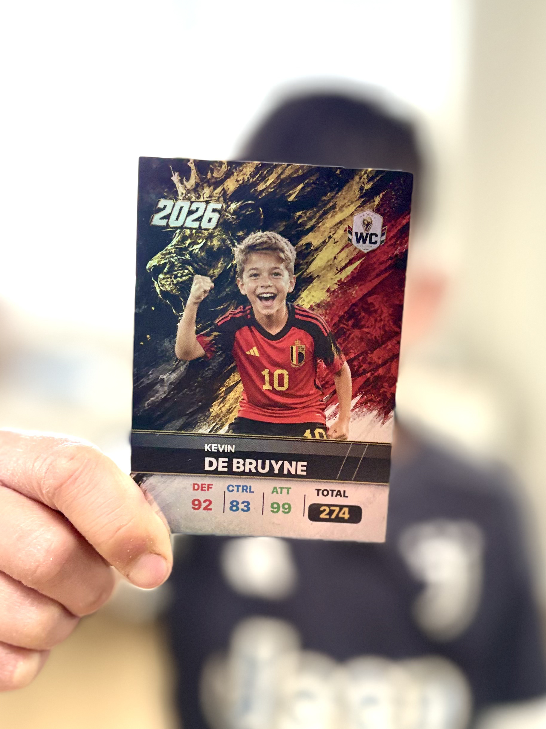 Real printed football card photo from Belgium