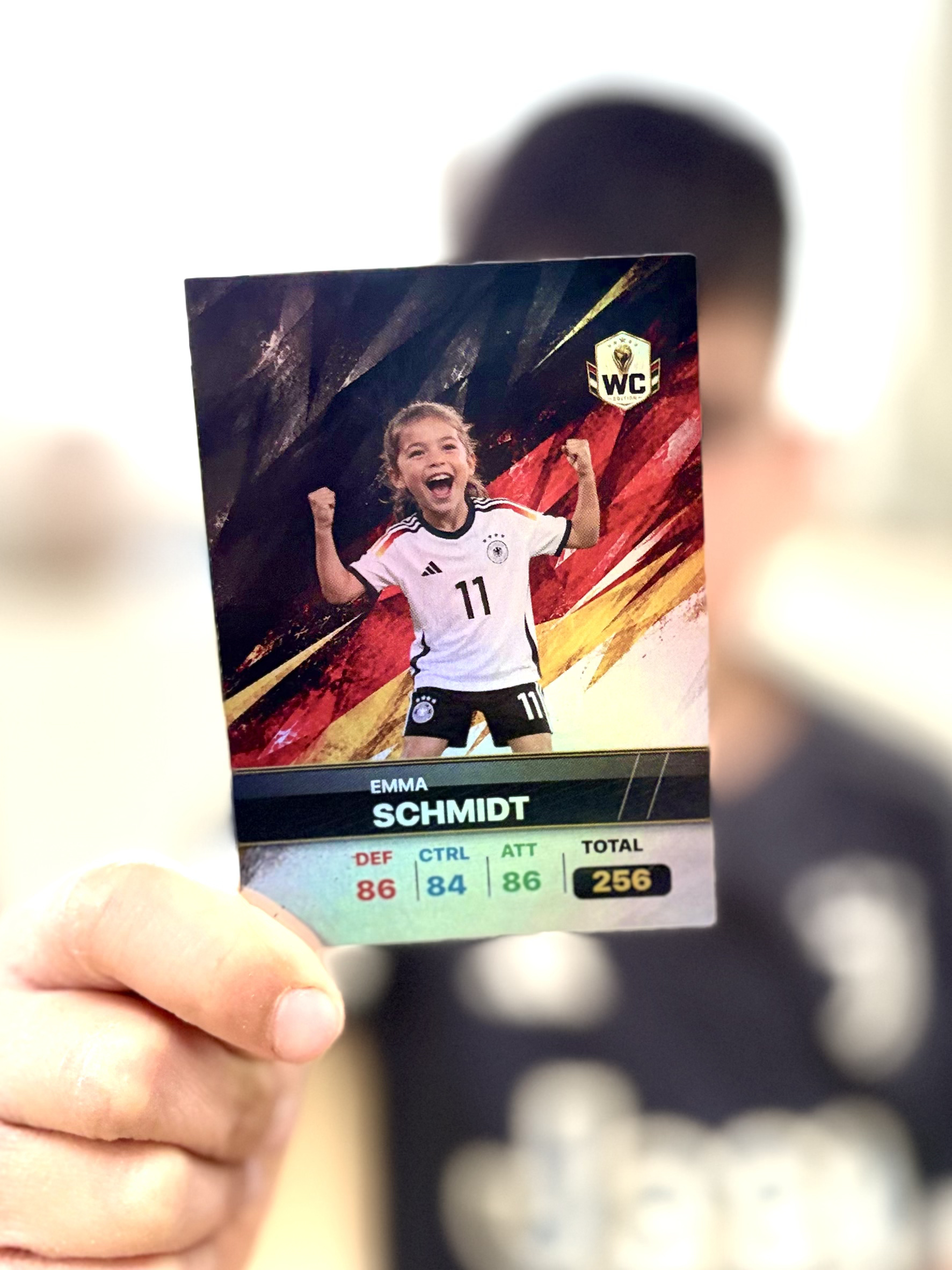 Real printed football card photo from Germany